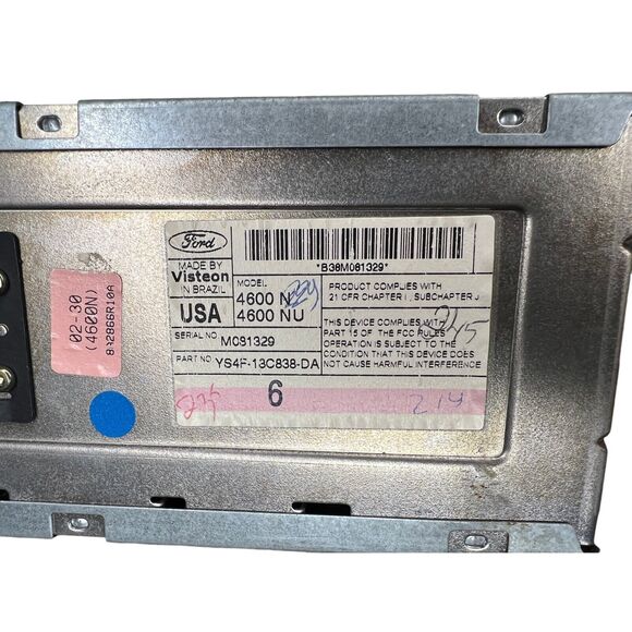 Ford Focus Factory 4600 CD Radio/Disc Player YS4F-13C838-DA Black - Picture 6 of 6